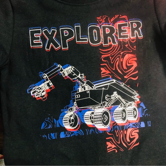 Boy’s 2pcs set sweatshirt explorer truck pullover / jogger gray 12M - Picture 3 of 4